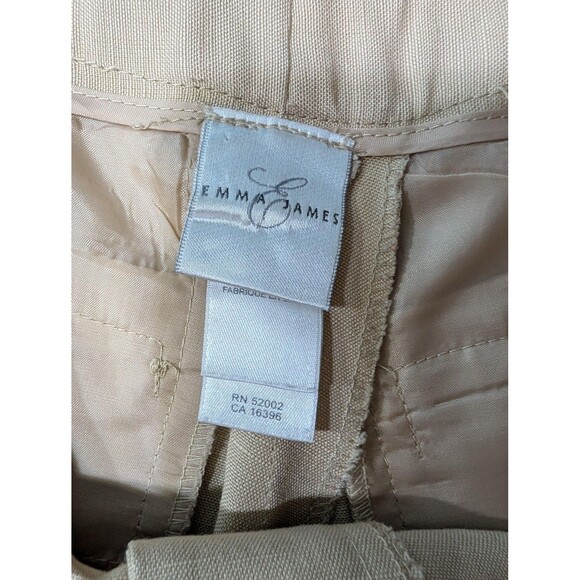 Emma James Beige Linen Blend Wide Leg Pants Womens 12 - Picture 3 of 8